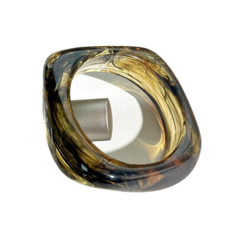 Wholesale Gradient Transparent Acrylic Bracelet Special-shaped Resin Square Bracelet