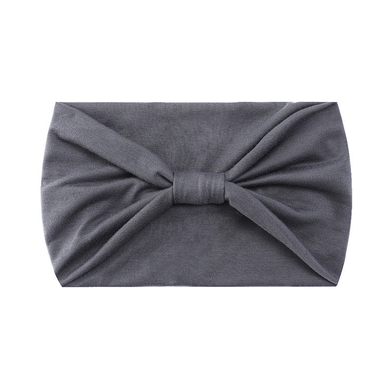 Wholesale Solid color elastic wide brim yoga sweat-absorbent headband