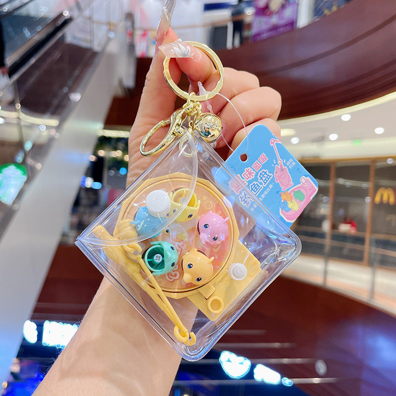 Llavero de la máquina de pesca giratoria de PVC al por mayor