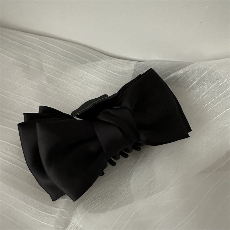 Wholesale Fugitive Princess Tiara Black Double-sided Large Bow Gripper