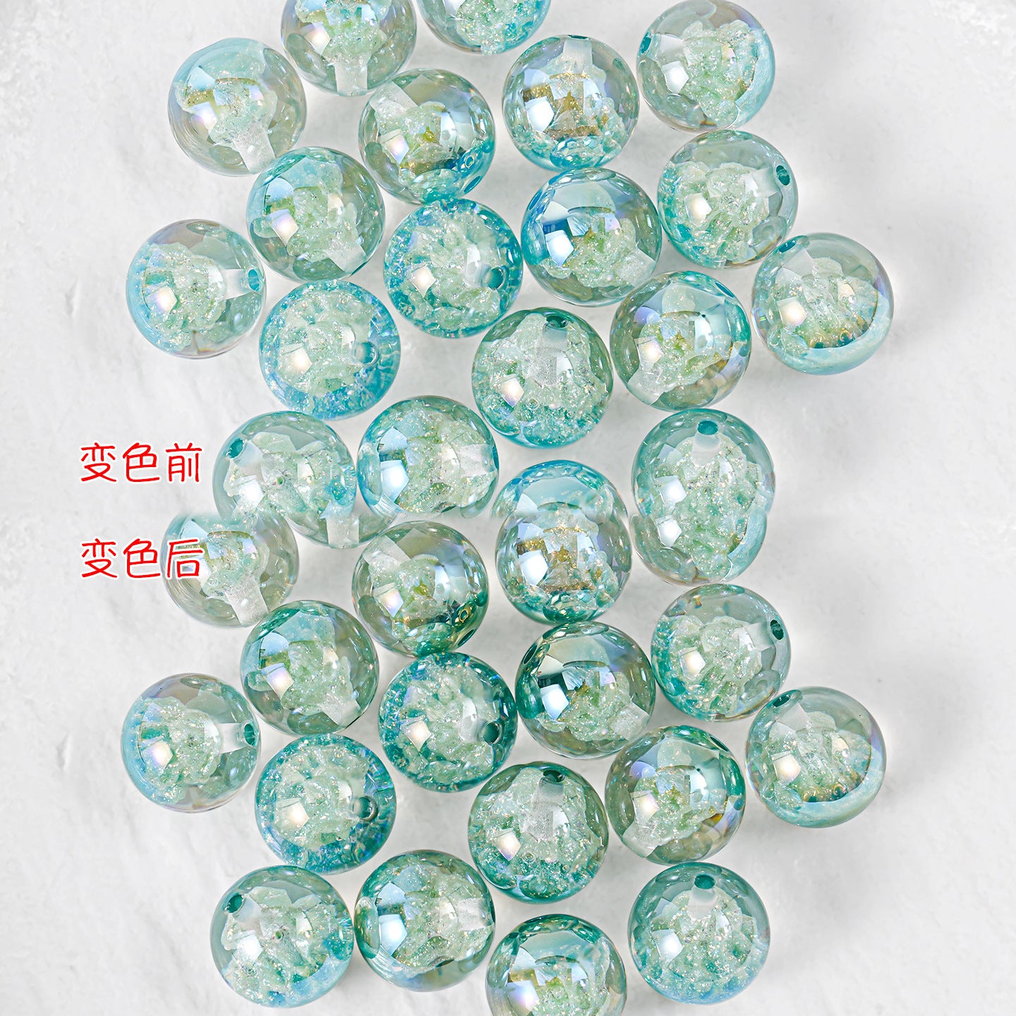 Wholesale 10pcs Luminous Color-changing 16MM Star-studded Christmas Tree Acrylic Beads