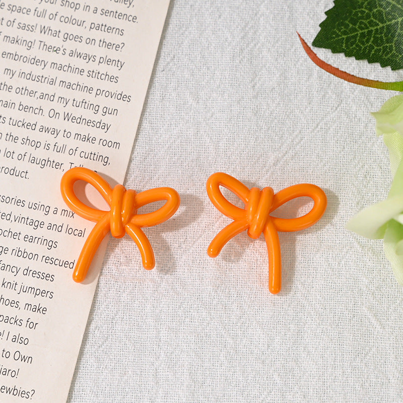 Wholesale 10pcs/pack wknot acrylic beads through hole bow tie beads