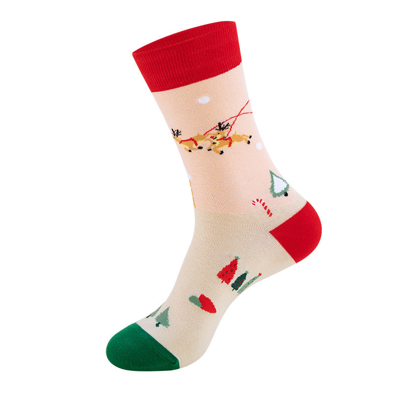 Wholesale Christmas Socks Snowman Santa Claus Cartoon Mid-calf Socks
