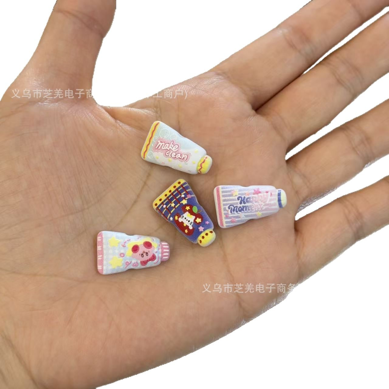 Wholesale 10pcs embossed cartoon toothpaste acrylic beads OLY Exclusive
