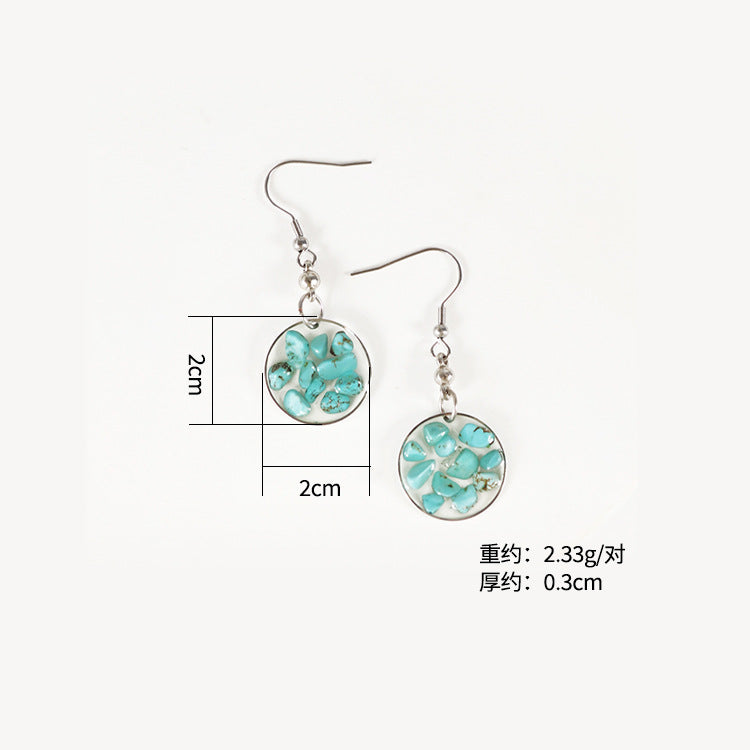 Wholesale 10pcs Creative New Style 925 Silver Turquoise Earrings