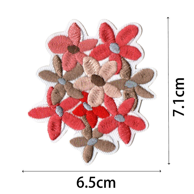 Wholesale Embroidered Boho Floral Inspirational Fabric Patches 25 Piece Set For DIY Clothing Towel Decoration Fashion Accessory