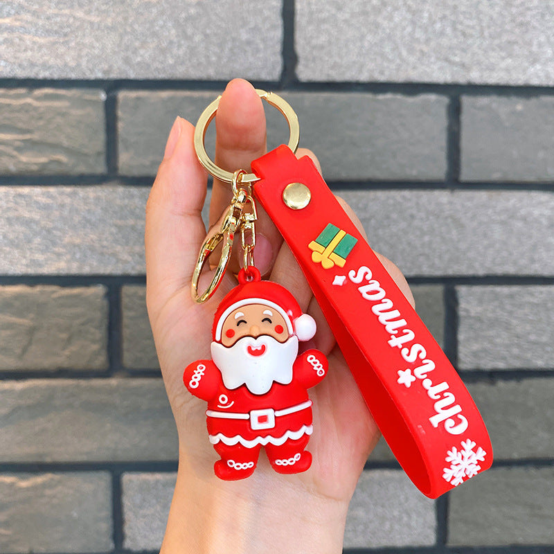 Wholesale Christmas Santa Claus Elk Snowman Keychain