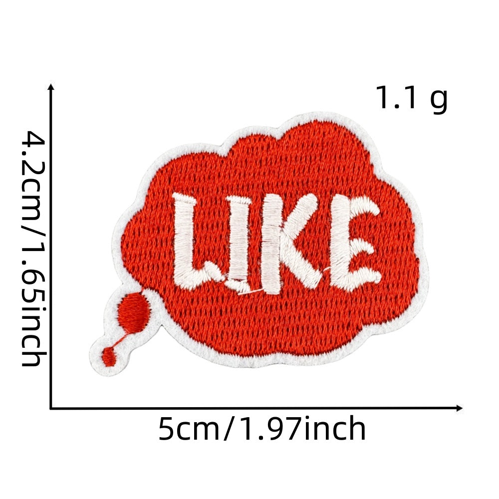Wholesale Funny English Word Polyester Embroidered Patch Trendy Fashion Accessory For Clothing Gift For DIY And Boutique Resale