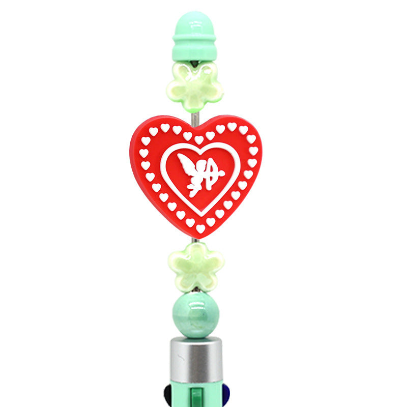Wholesale Random 100pcs valentine' s day rotatable pen beads