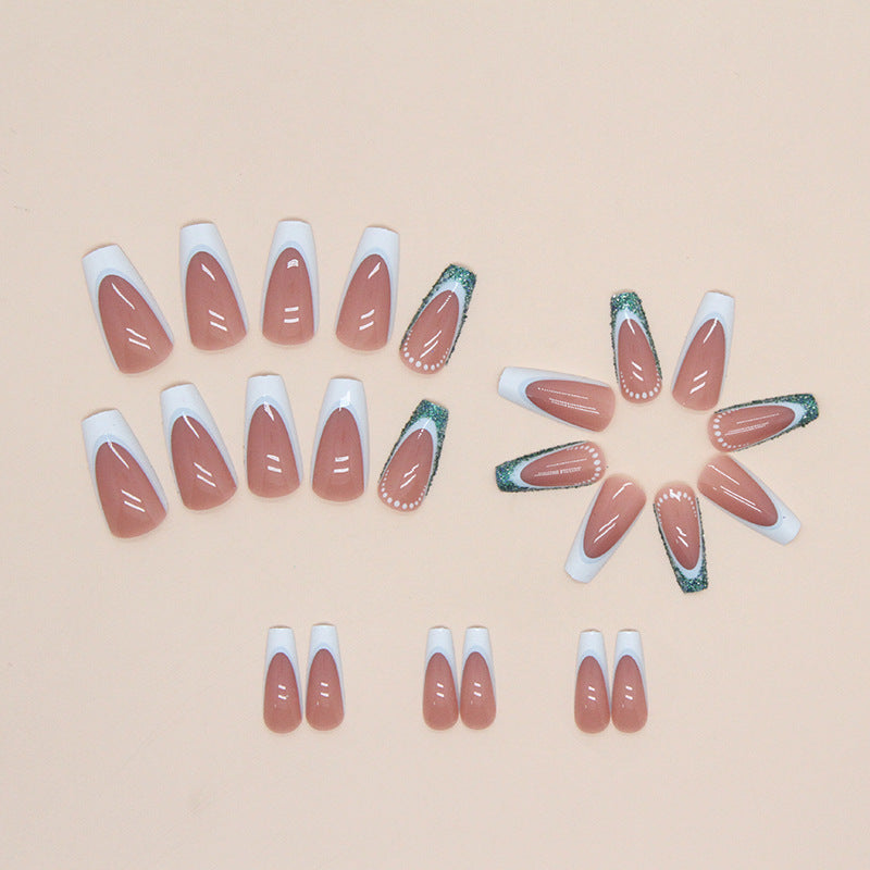 Wholesale Medium Ballet Nail Light Blue Nail Stickers