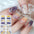 CWholesale 5D Imitation Diamond Nail Sticker Baking Free Gel Christmas Snowflake Elk Nail Sticker DIY Nail Stickers