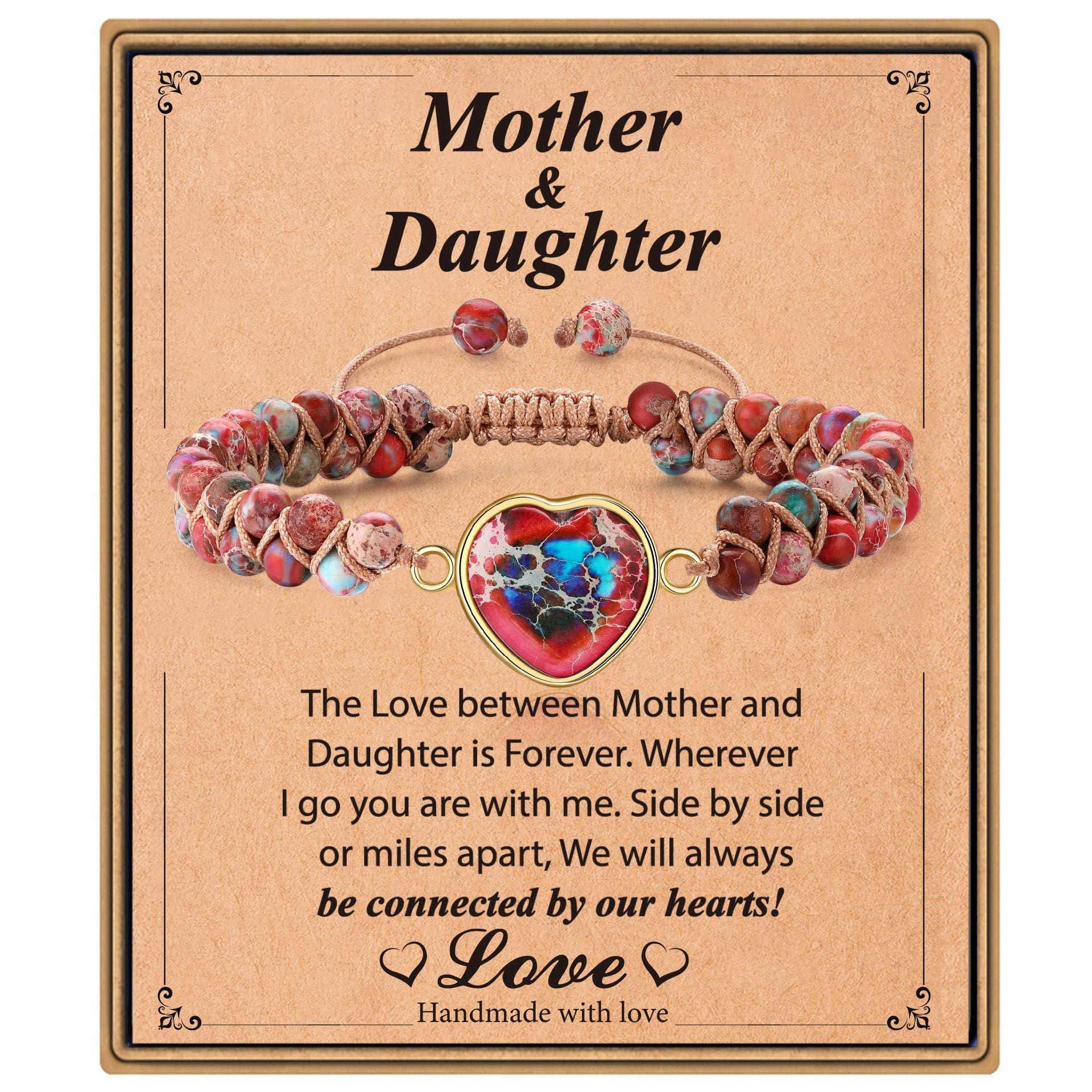 Wholesale Heart Pendant Bracelet Double Braided Friendship Bracelet