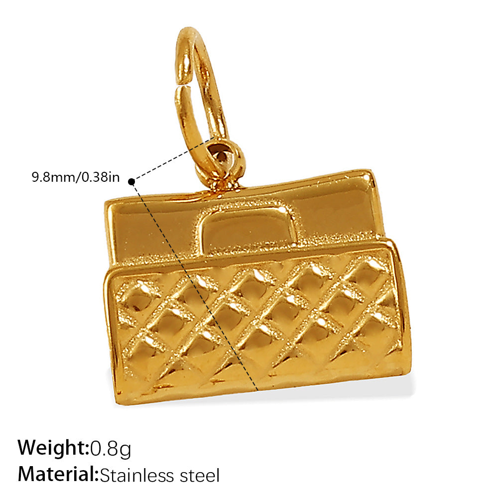 Wholesale Mini bag stainless steel plated pendant accessory