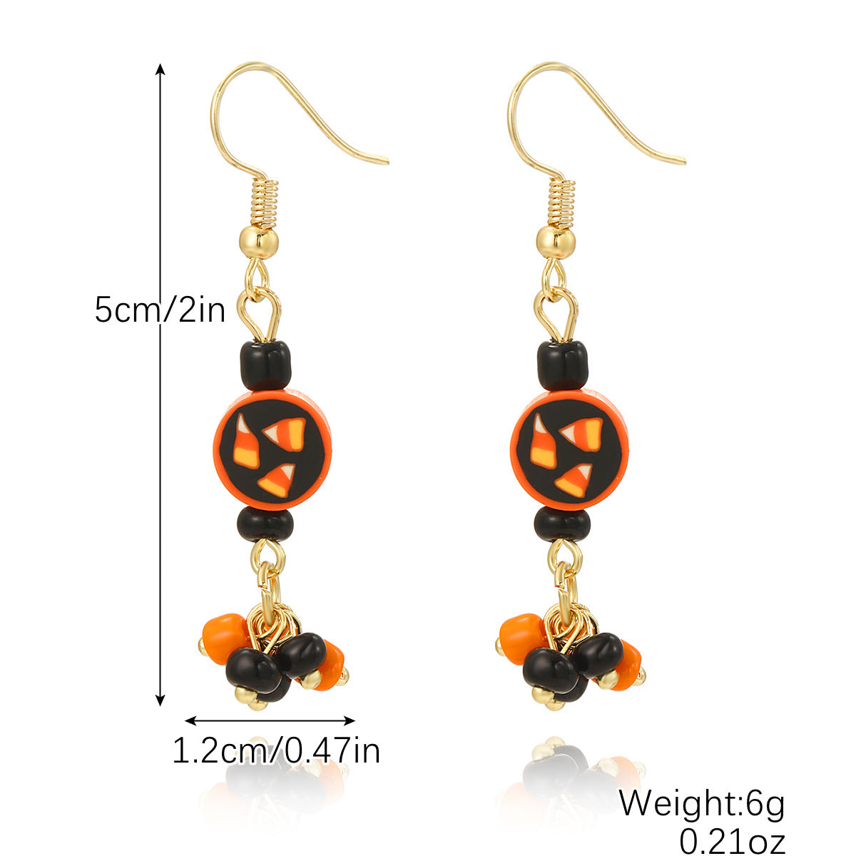 Wholesale Halloween Skull Bat Pumpkin Ghost Rice Bead Earrings