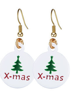Wholesale Christmas Santa Claus Snowflake Christmas Tree Elk Earrings