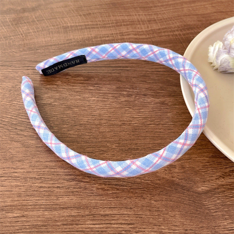 Wholesale Solid Color Plaid Series Versatile Headband