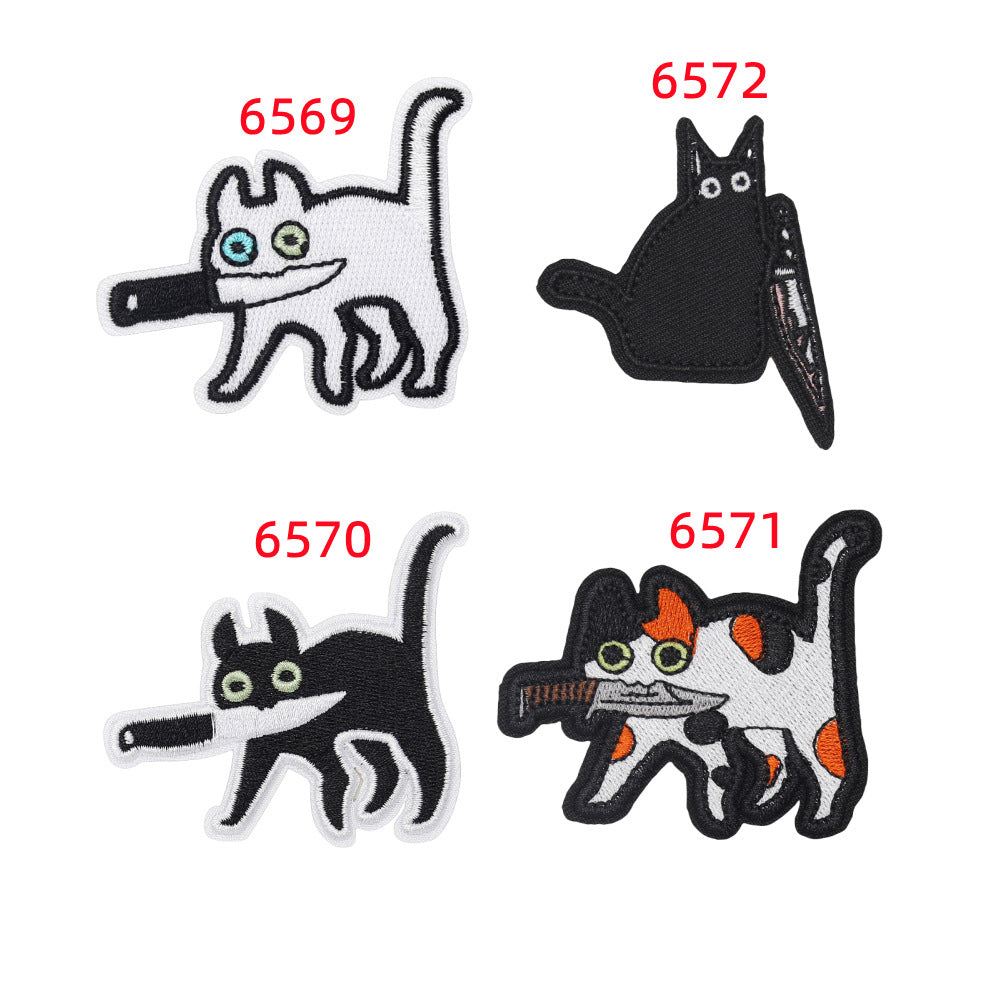 Wholesale Twill Cartoon Duck Embroidered Iron On Patches DIY Clothing Towel Applique 4 Styles Boutique Resale