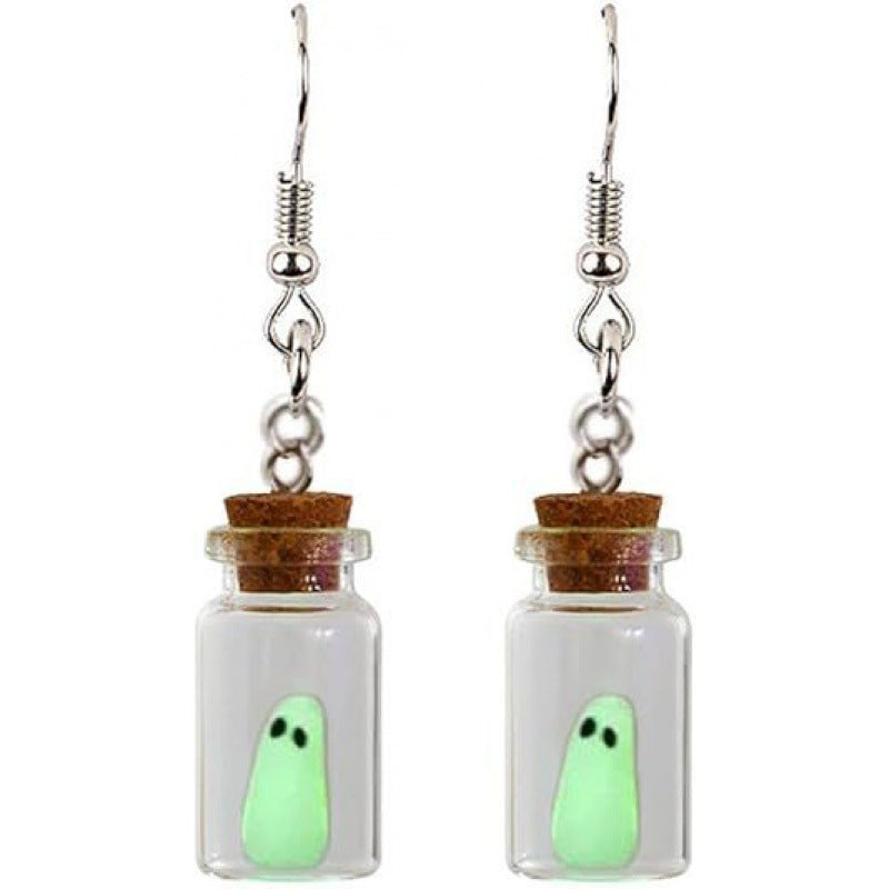 Wholesale  Earrings 3D Luminous Ghost Pumpkin Candy Corn Necklace