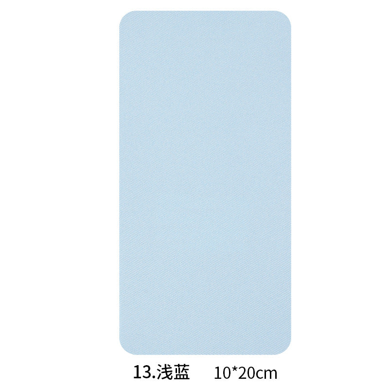 Wholesale Colorful rectangular random cut imitation denim patches