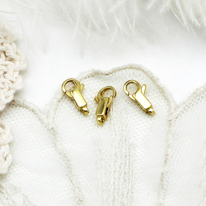 Wholesale of Gold Lobster Buckle Copper DIY Jewelry Accessories