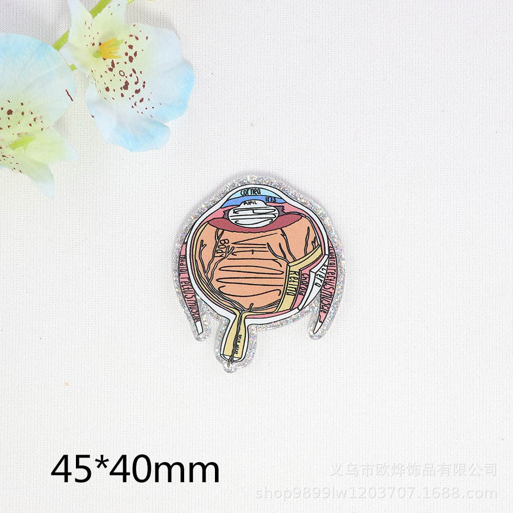 Wholesale 10PCS FlatBack Organ Medical Supplies Acrylic Pin Cute DIY Patch With
