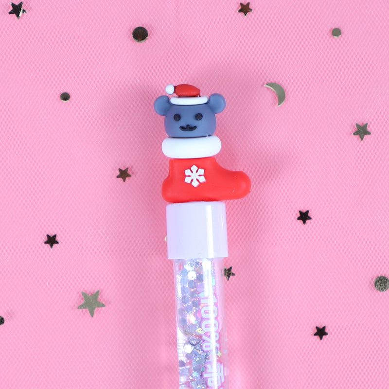 Wholesale Christmas Small Animal Quicksand Plastic Gel Pen