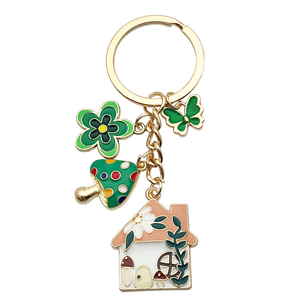 Wholesale Colorful butterfly metal keychain