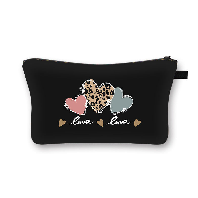 Wholesale new valentine's day love sweet breathable girl makeup bag student storage bag cartoon makeup portable