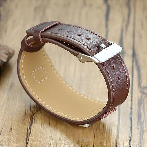 Wholesale Stainless Steel Curved Medical Leather Bracelets with Adjustable Watch Strap DIY Bracelets