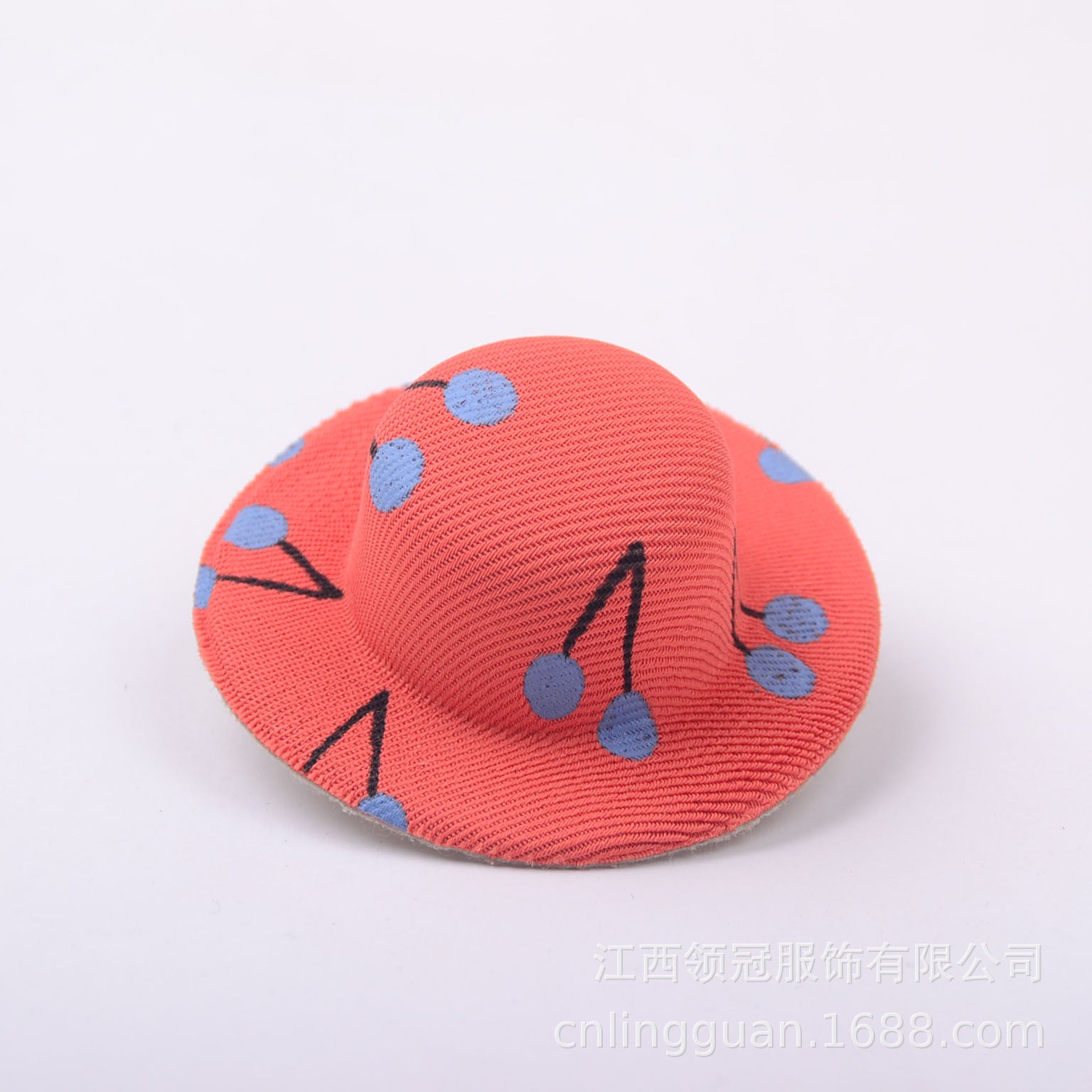 Wholesale Mobile phone pendant perfume holder hat ornaments doll accessories diy hand-made Meng Qiqi hat vintage printing 5.8CM