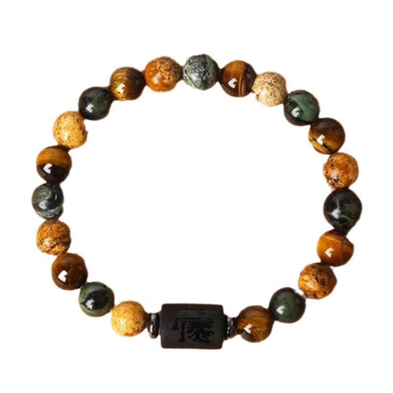 Wholesale Twelve Constellations Natural Stone Elastic Rope Handmade Beaded Bracelet