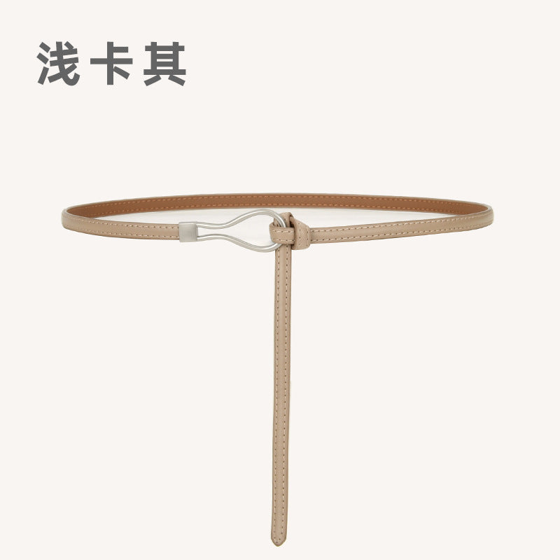 Wholesale Non-porous Genuine Leather Thin Versatile Belt