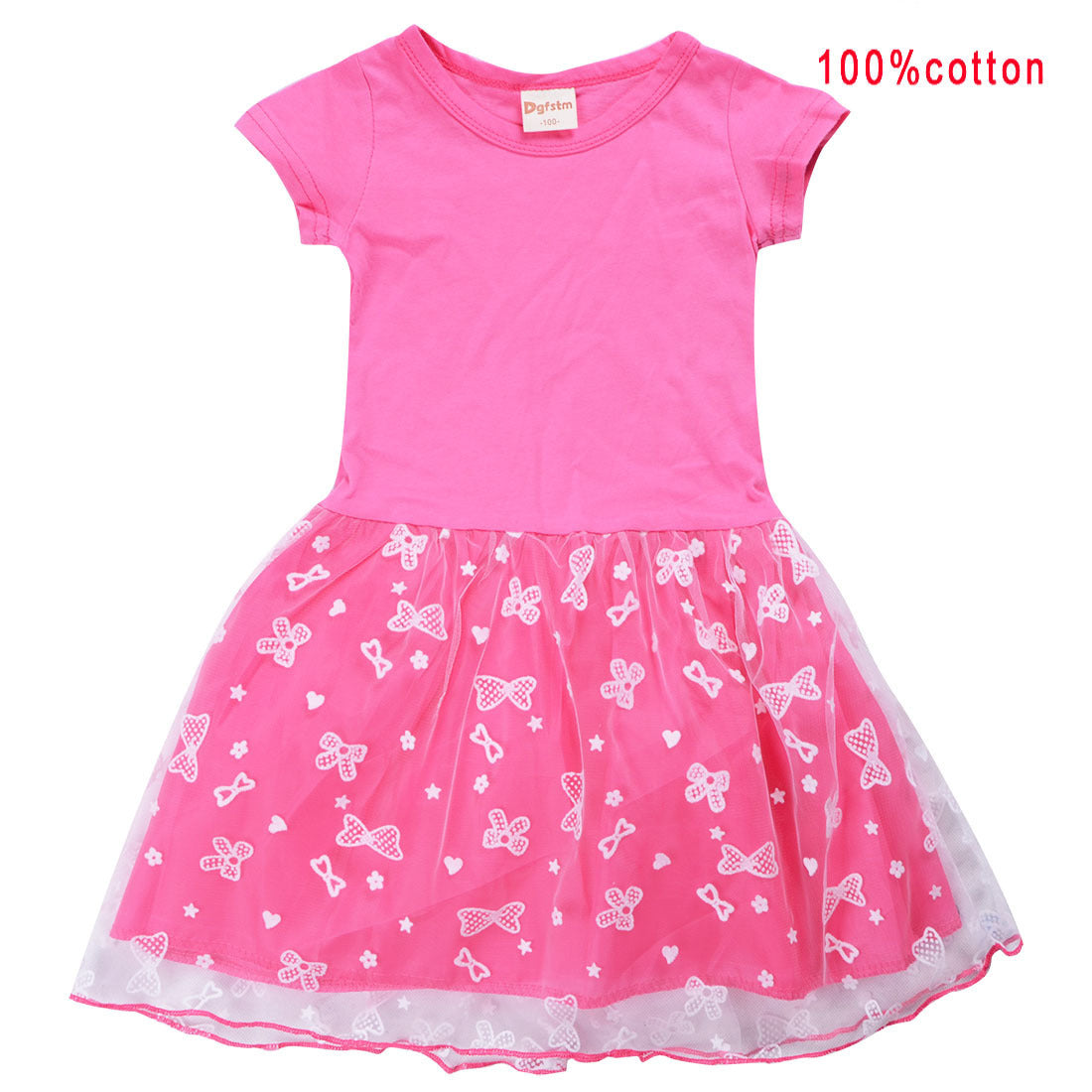 Wholesale Cotton Blend Toddler Girls Short Sleeve Princess Tutu Dress Summer Fashion Boutique Party Dress