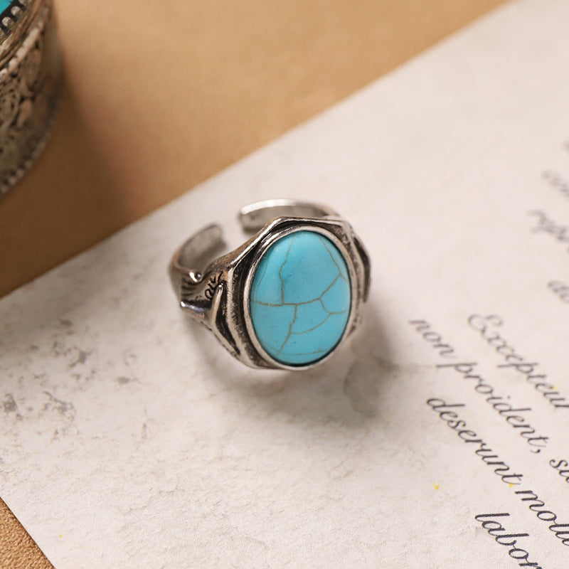 Wholesale Vintage ethnic style carved Bohemian open ring