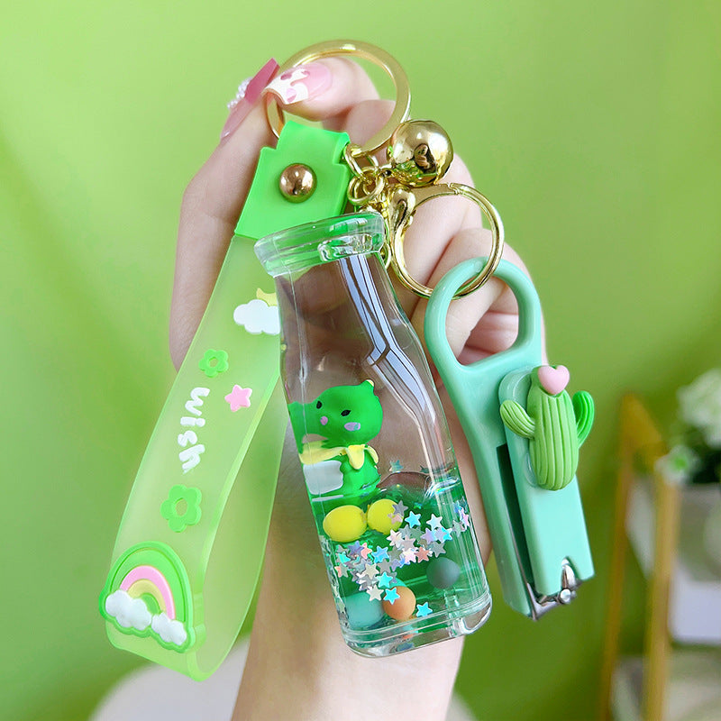 Lindo llaves de dragón verde acrílico al por mayor