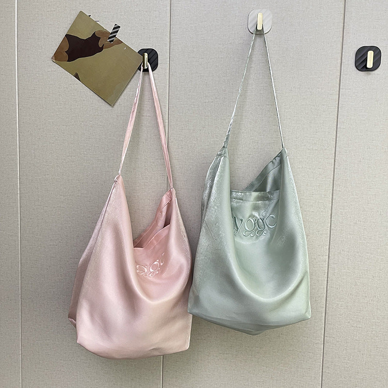 Wholesale Mercerized double-sided tote bag shoulder bag commuter bucket bag