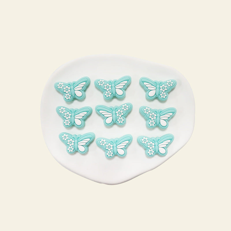 Wholesale 10PCS Cartoon Butterfly Silicone Beads