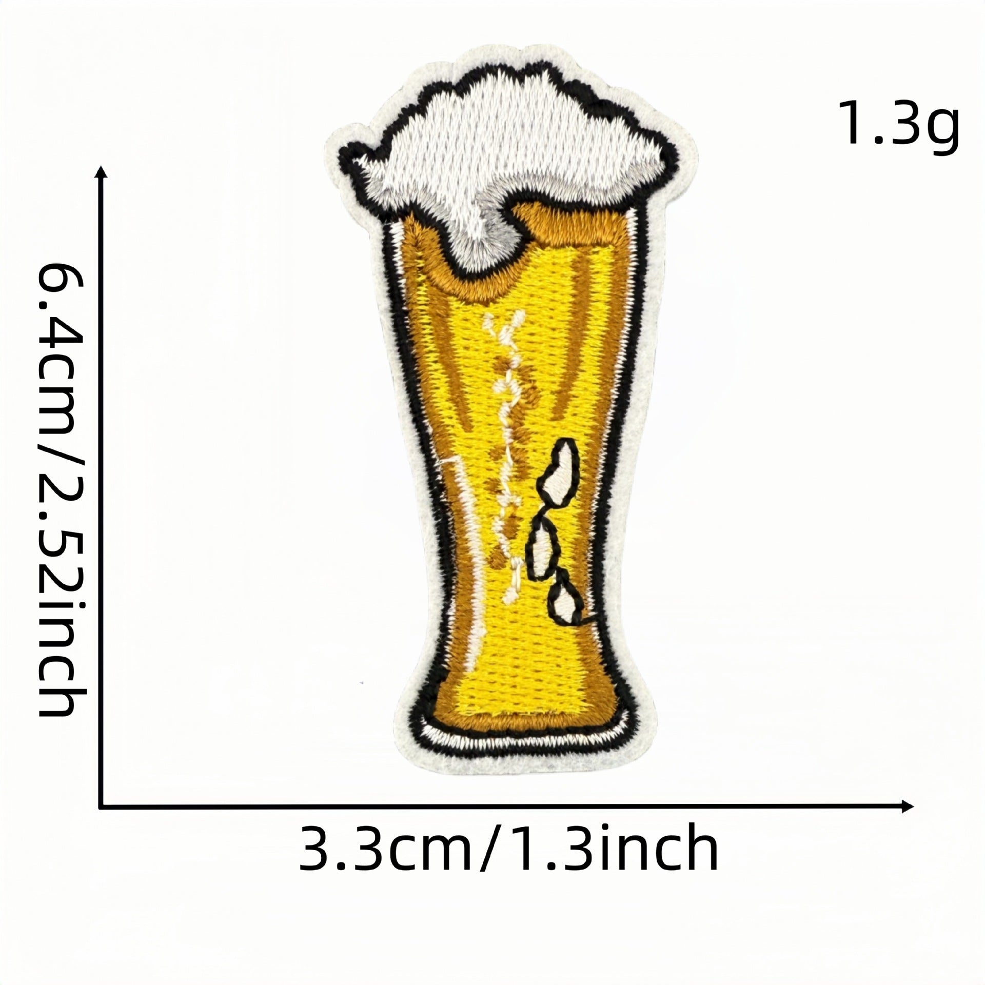 Wholesale Cartoon beer cup embroidery cloth patch embroidery iron-on patch