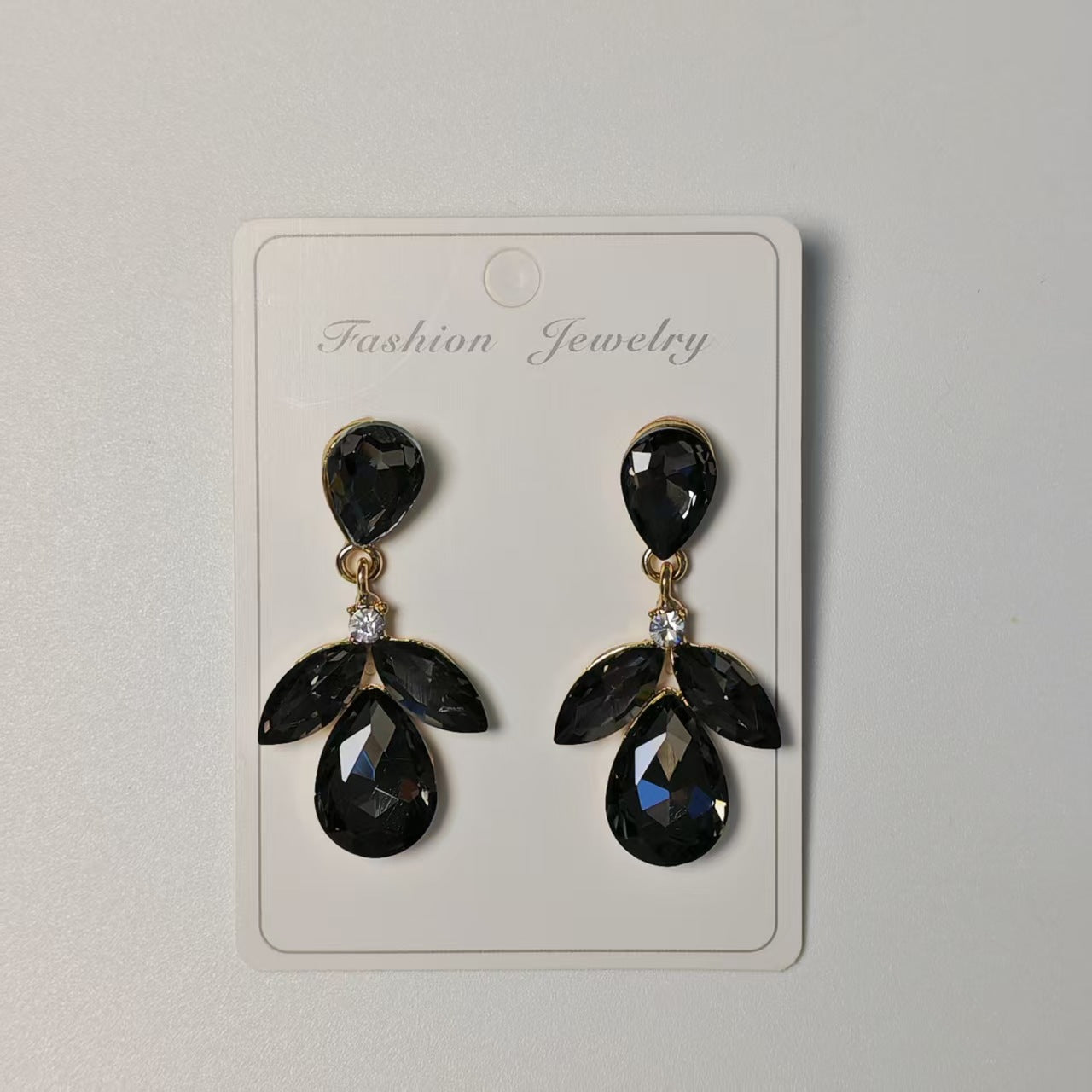 Wholesale Cross-Border Amazon Hot-Selling Diamond-Encrusted Earrings,  Multi-Layered Leaf Earrings,  High-End Earrings Wholesale Earrings