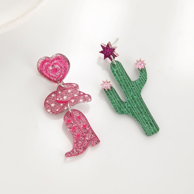 Wholesale  Valentine' s Day Peach Heart Earrings