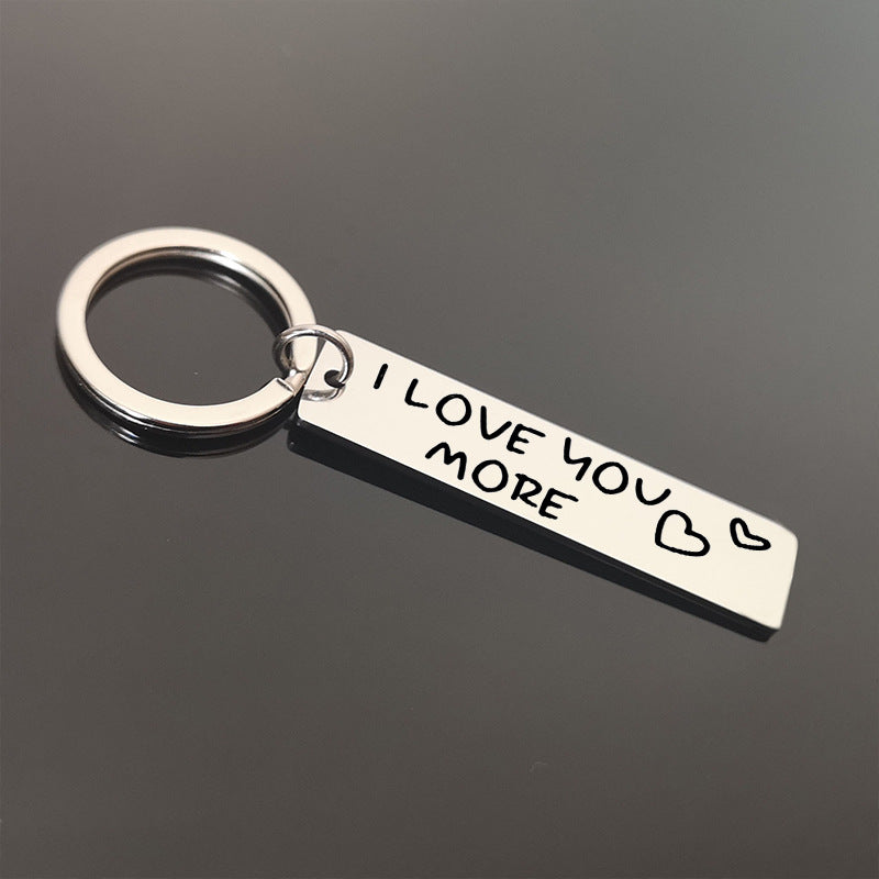 Wholesale I LOVE YOU MORE Stainless Steel Keychain
