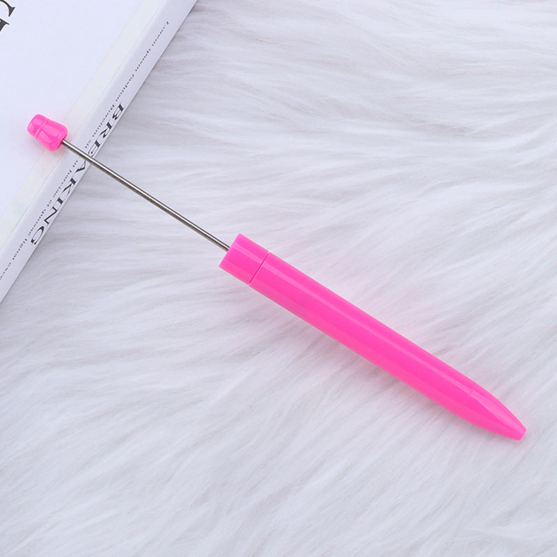 Wholesale New DIY Beaded Pen Macaron Color Long Large Capacity Refill Ballpoint Pen Printable for Wrap