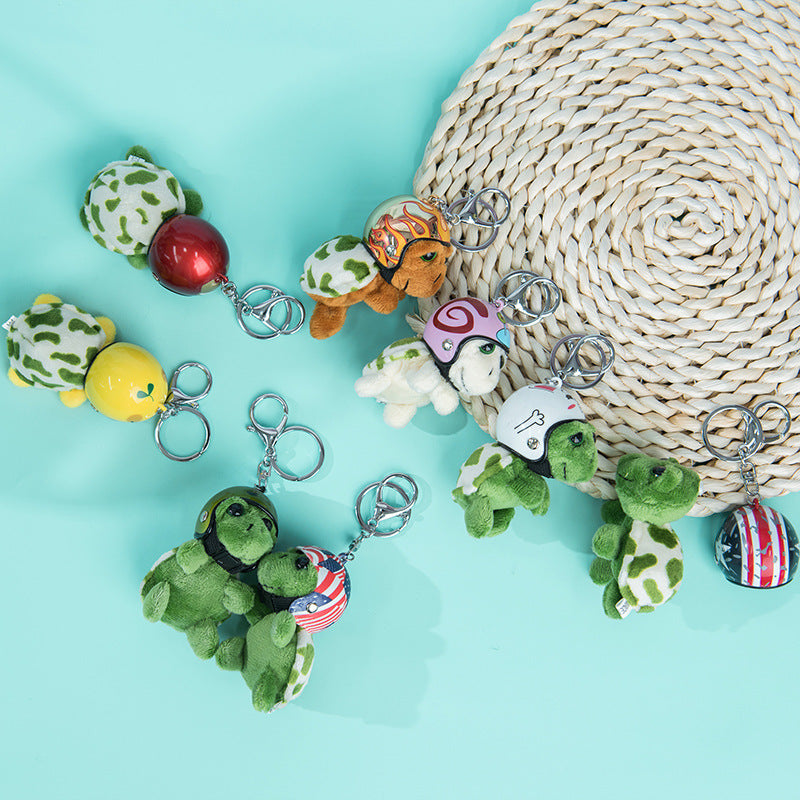 Wholesale Helmeted Turtle Cute Plush Turtle Accessory Keychain