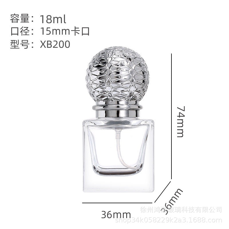 Wholesale wholesale perfume Spray bottle bayonet square mini cosmetic sub-bottle 18ml spray glass empty bottle