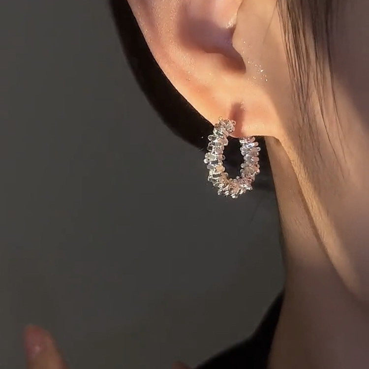 Wholesale Irregular C-shaped Alloy Earrings