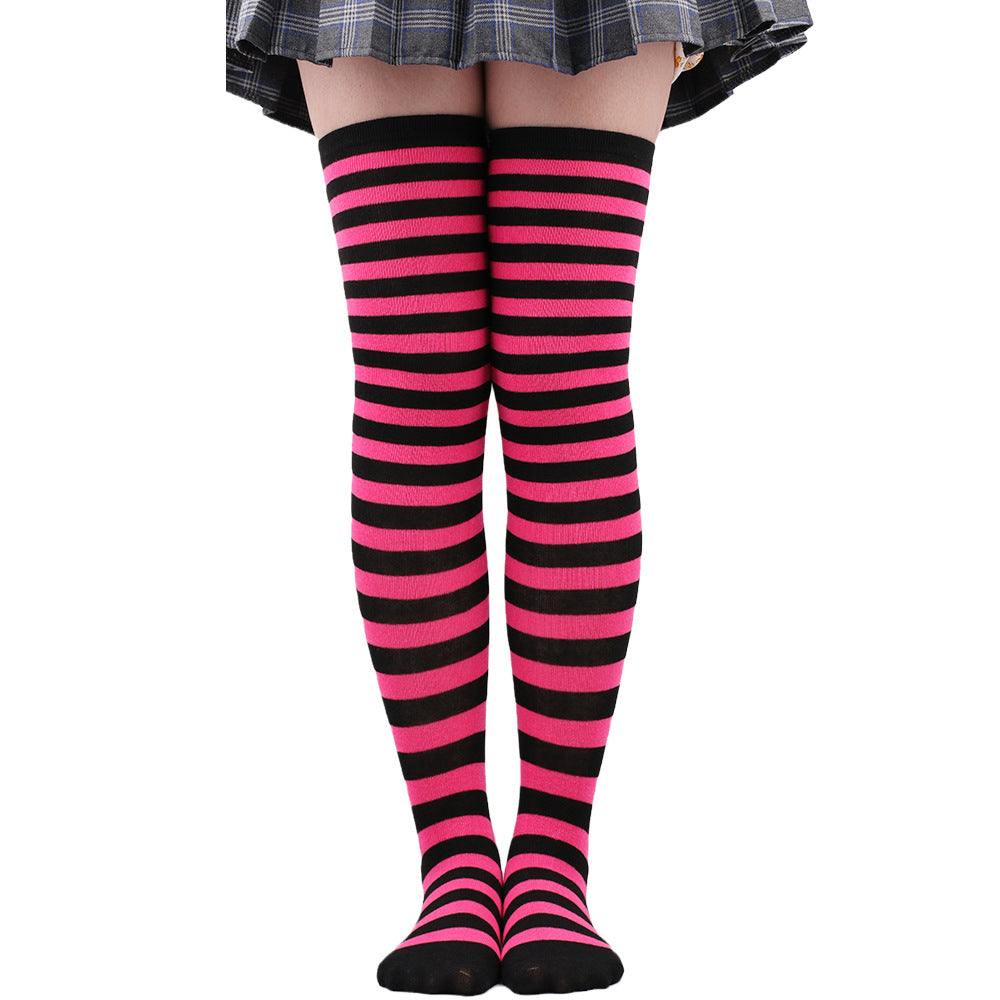 Wholesale Halloween Zebra Over-the-Knee Striped Socks