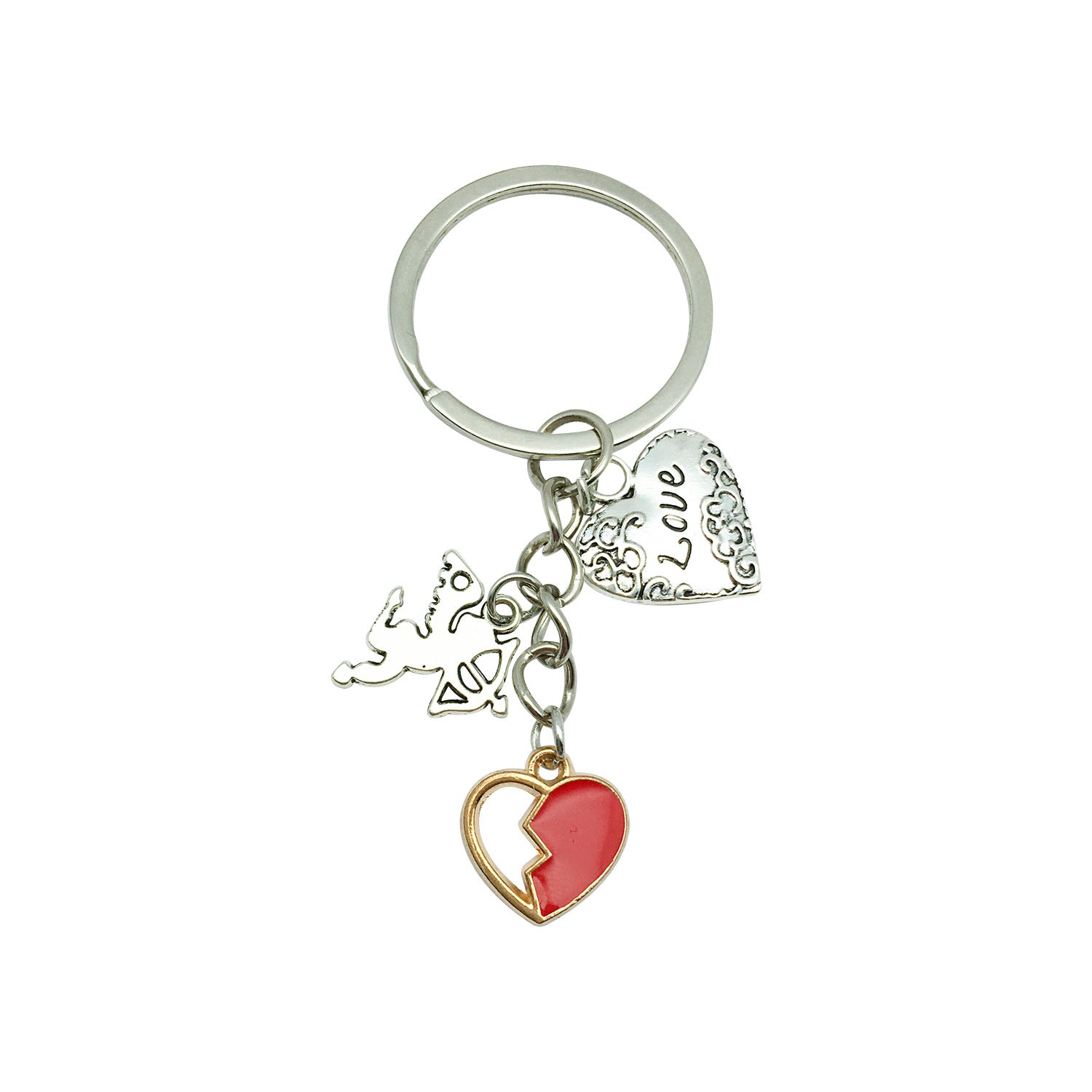 Wholesale Valentine' s Day Series Angel Love LOVE Metal Keychain