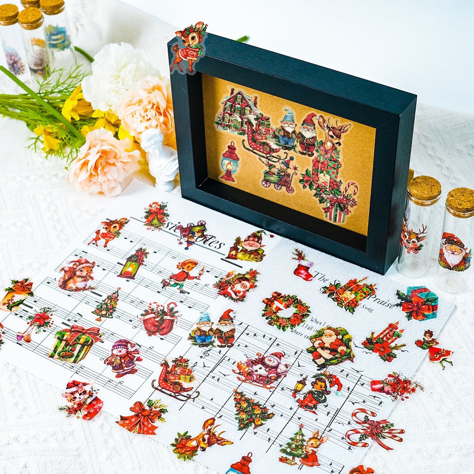 Wholesale 50pcs Santa Claus gift cute animal stickers