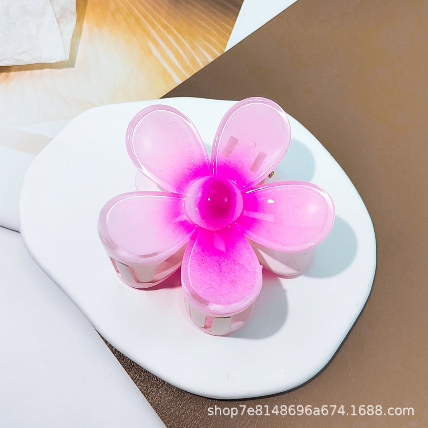Wholesale Seaside Holiday Plumeria 7.5cm Large Flower Hair Clips