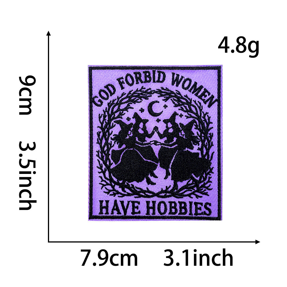 Wholesale  Embroidered Sequin Patches Ghost Witch Pumpkin Skull Haunted House Designs DIY Fashion Accessory For Coats And Clothing